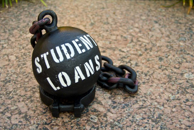 ball, chain, student, loans, debt